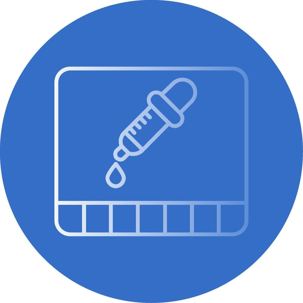Dropper Gradient Line Circle Icon vector