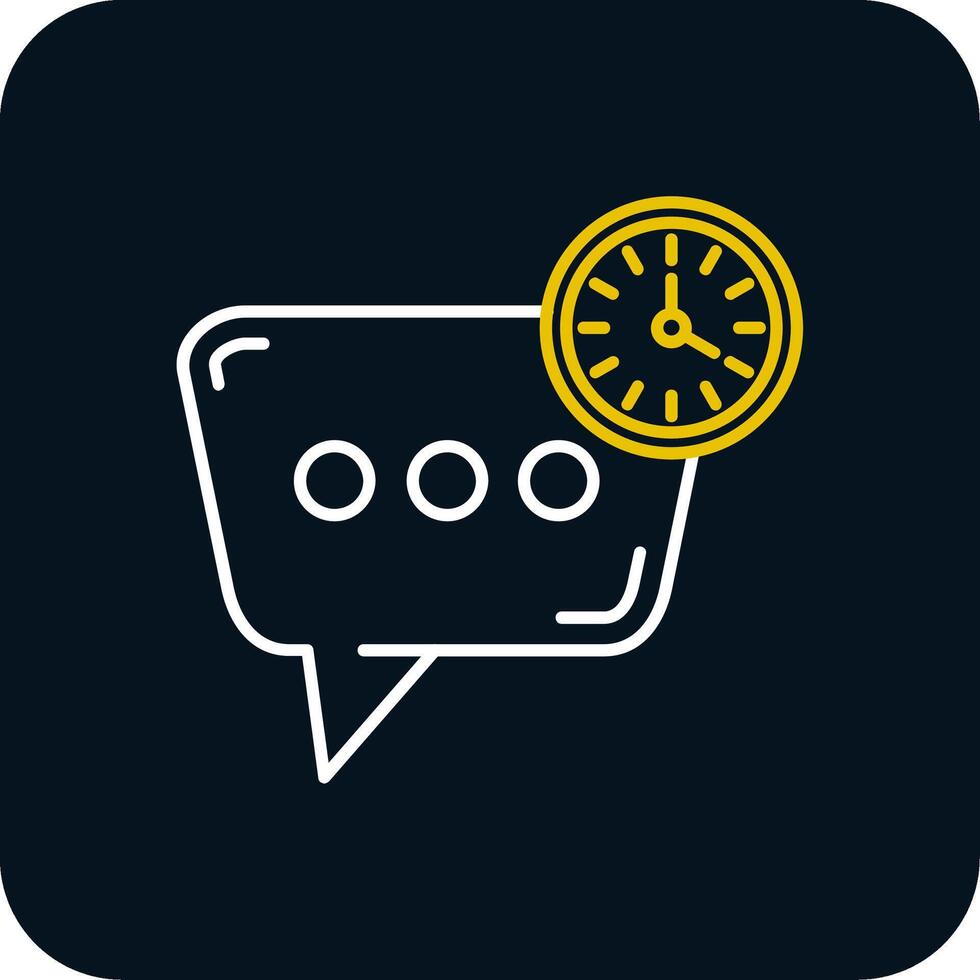Time Line Yellow White Icon vector