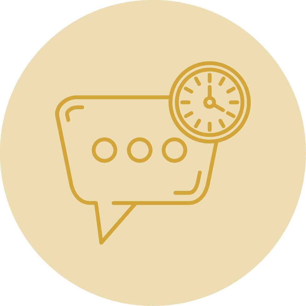 Time Line Yellow Circle Icon vector