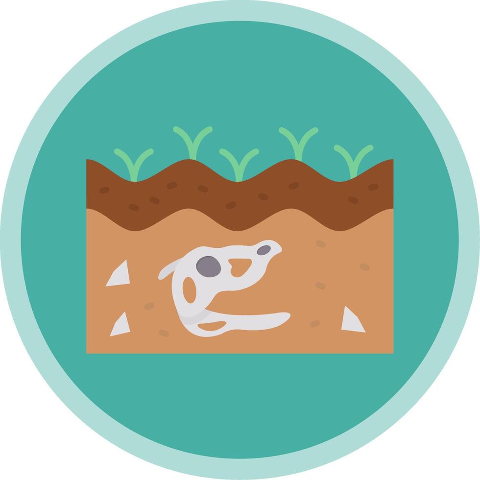 Fossil Flat Multi Circle Icon vector