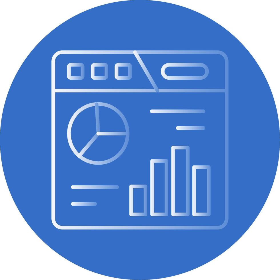 Dashboard Gradient Line Circle Icon vector