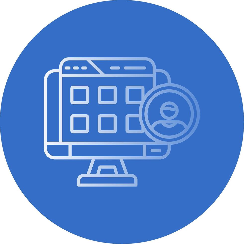 Portfolio Gradient Line Circle Icon vector