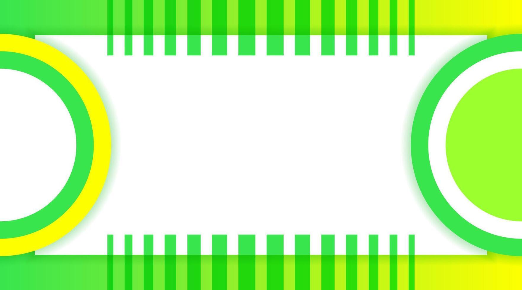 vector blank rectangle background with geometric background abstract yellow green
