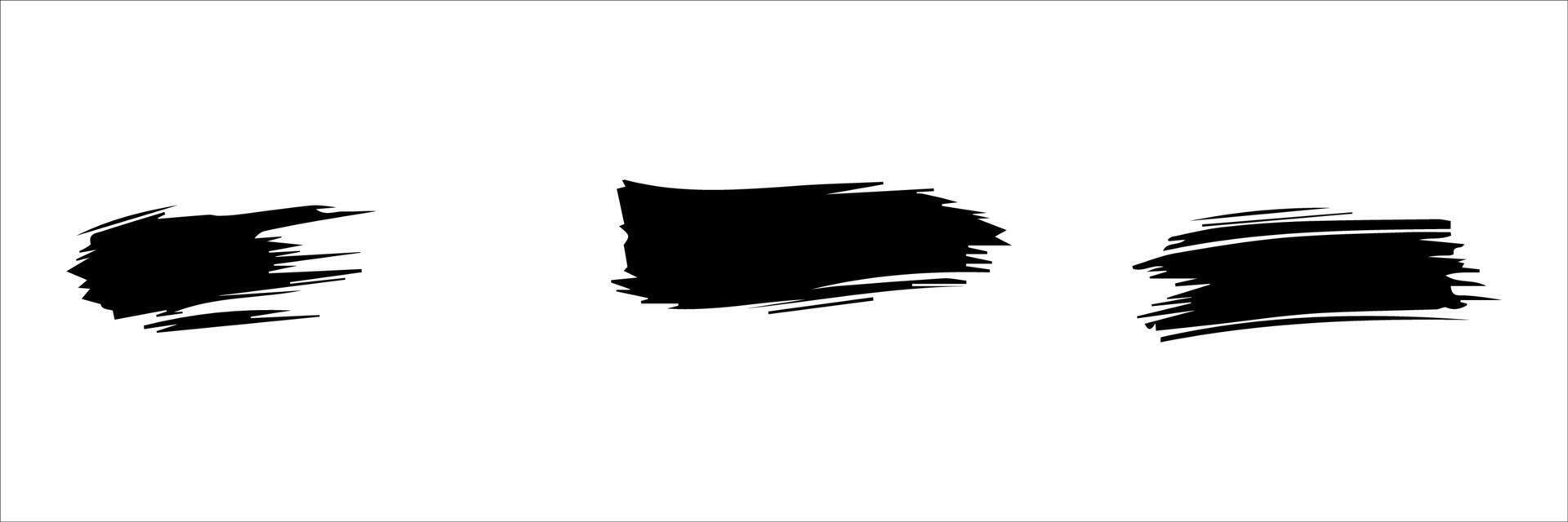 Brush strokes. Vector paintbrush, brush strokes templates. Grunge design elements. Long text boxes. Dirty distress texture banners. Grungy painted