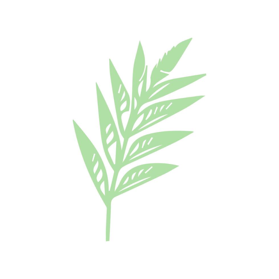 twigs with leaves silhouettes Free Vector