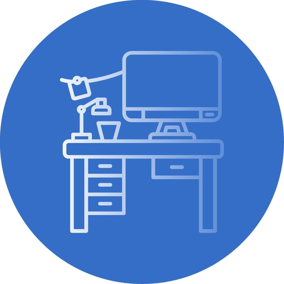 Workspace Gradient Line Circle Icon vector