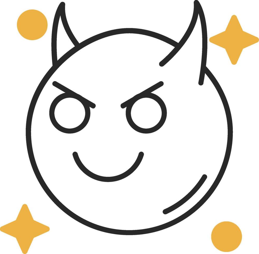 Demon Skined Filled Icon vector