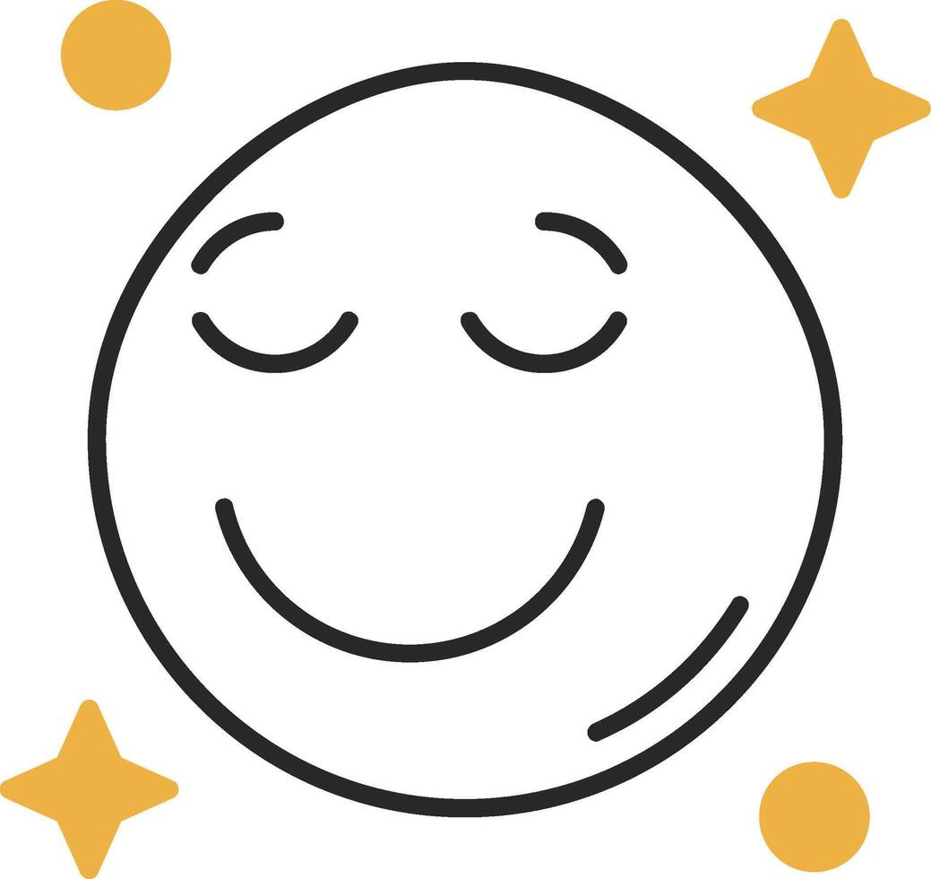 Relieved Skined Filled Icon vector