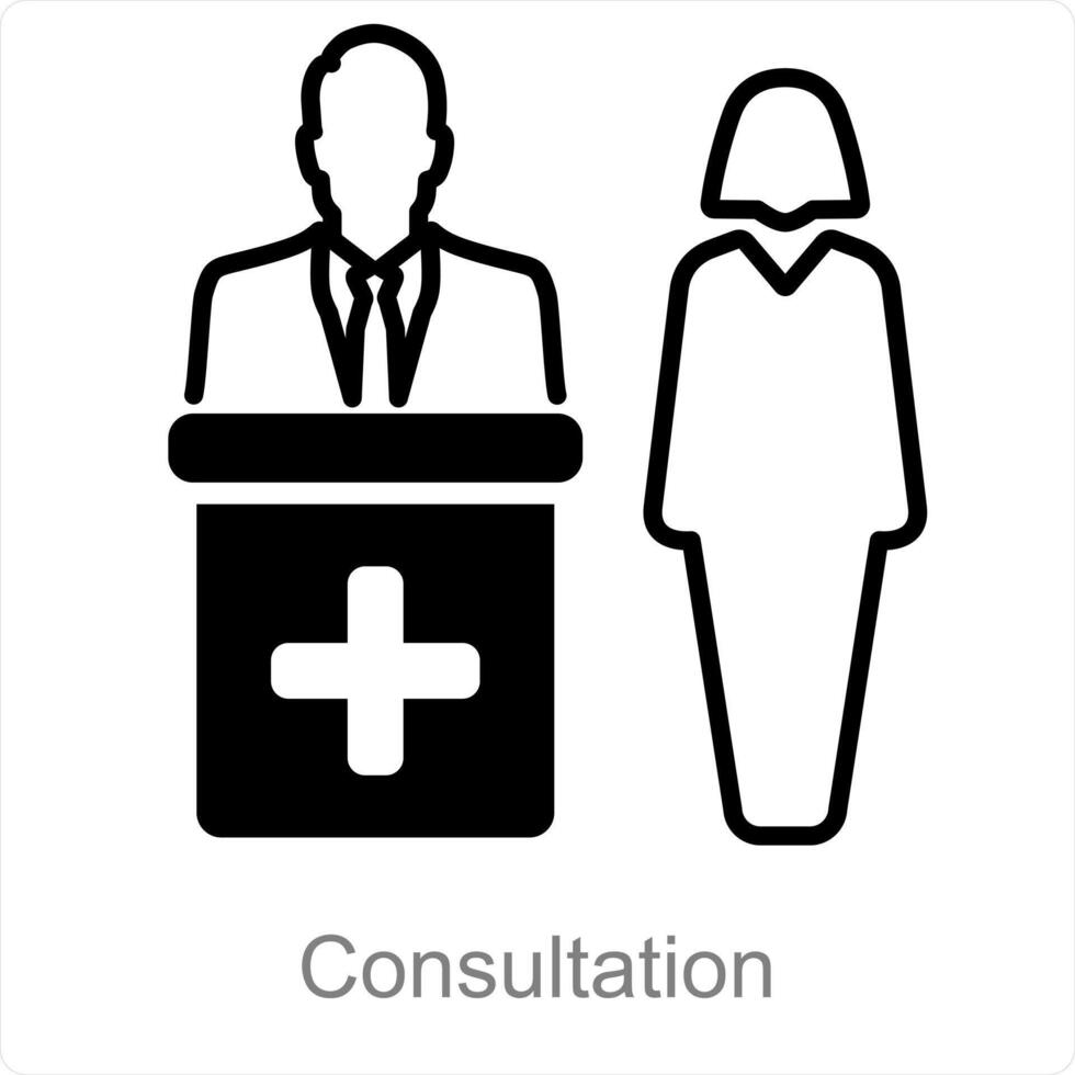 Consultation and discussion icon concept vector