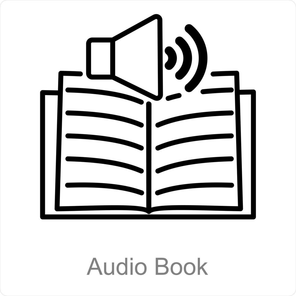 Audio Book and reading icon concept vector