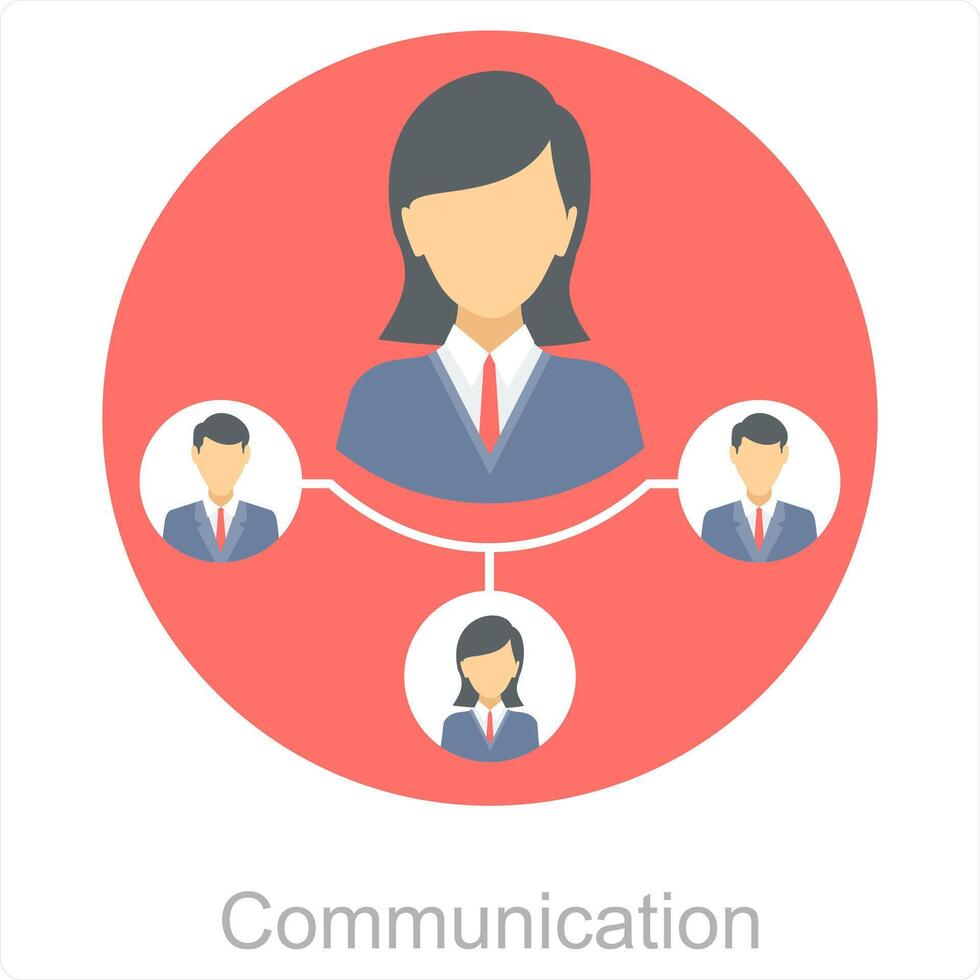 comunicación y charla icono concepto vector