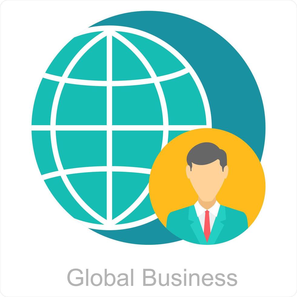 global negocio y globalización icono concepto vector