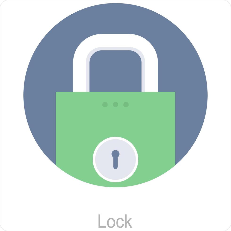 Lock and protection icon concept vector