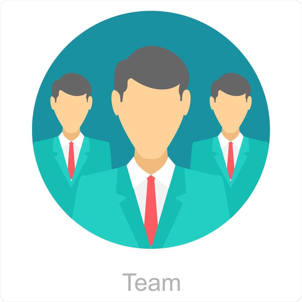 Team and teamwork icon concept vector