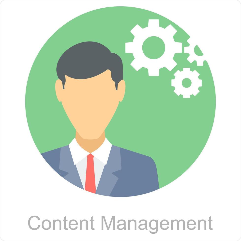 Content Management and management icon concept vector