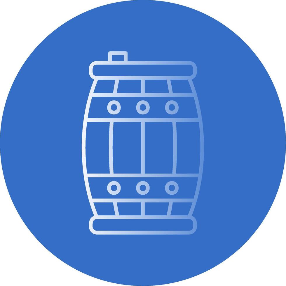 Barrel Gradient Line Circle Icon vector