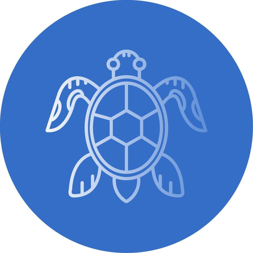 Turtle Gradient Line Circle Icon vector