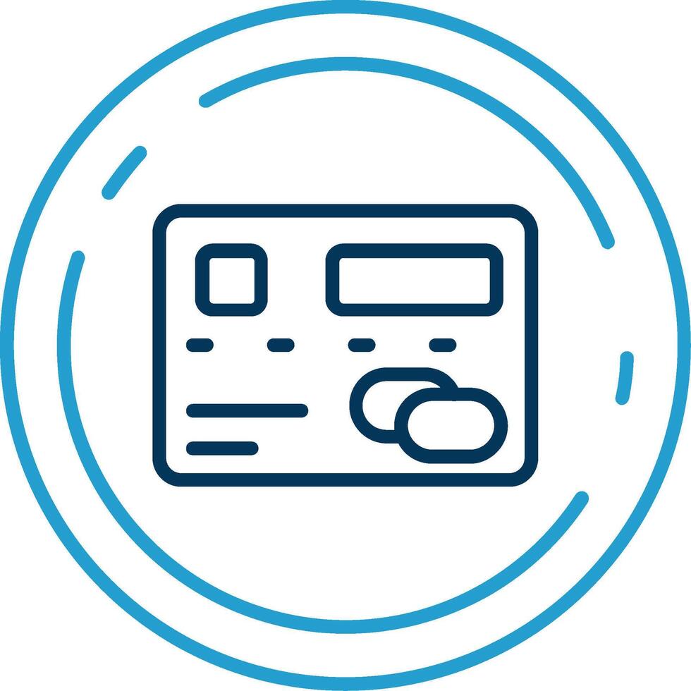 Pay Line Blue Two Color Icon vector
