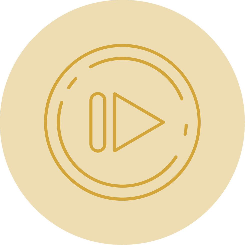 Next Line Yellow Circle Icon vector