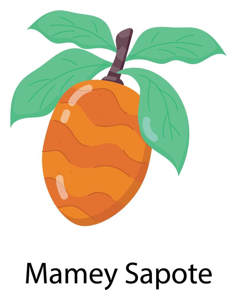 Fresh Fruits Flat Stickers vector