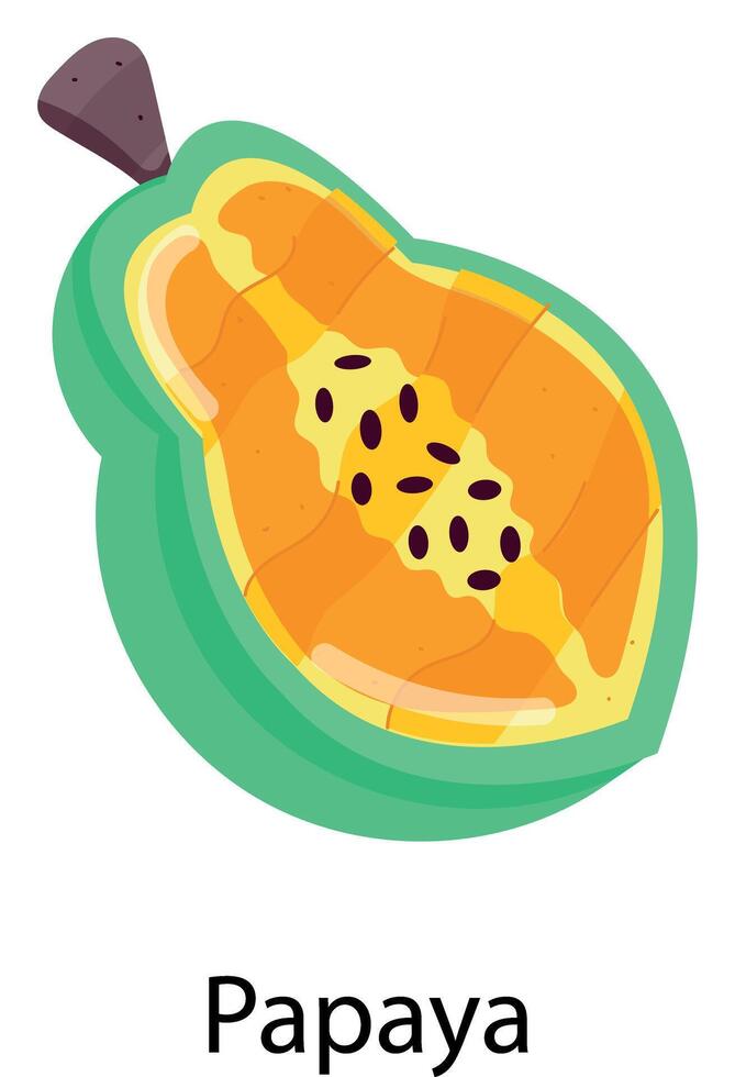 Fresh Fruits Flat Stickers vector