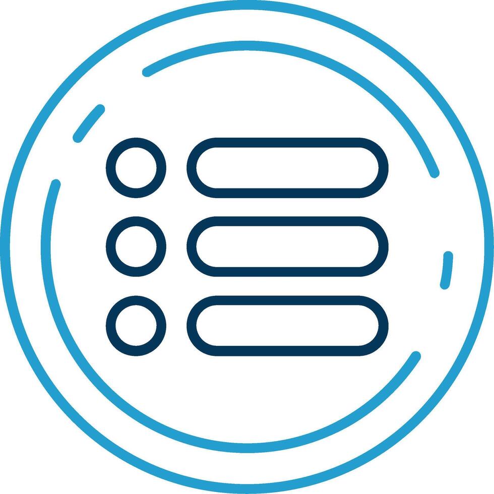 Menu Line Blue Two Color Icon vector