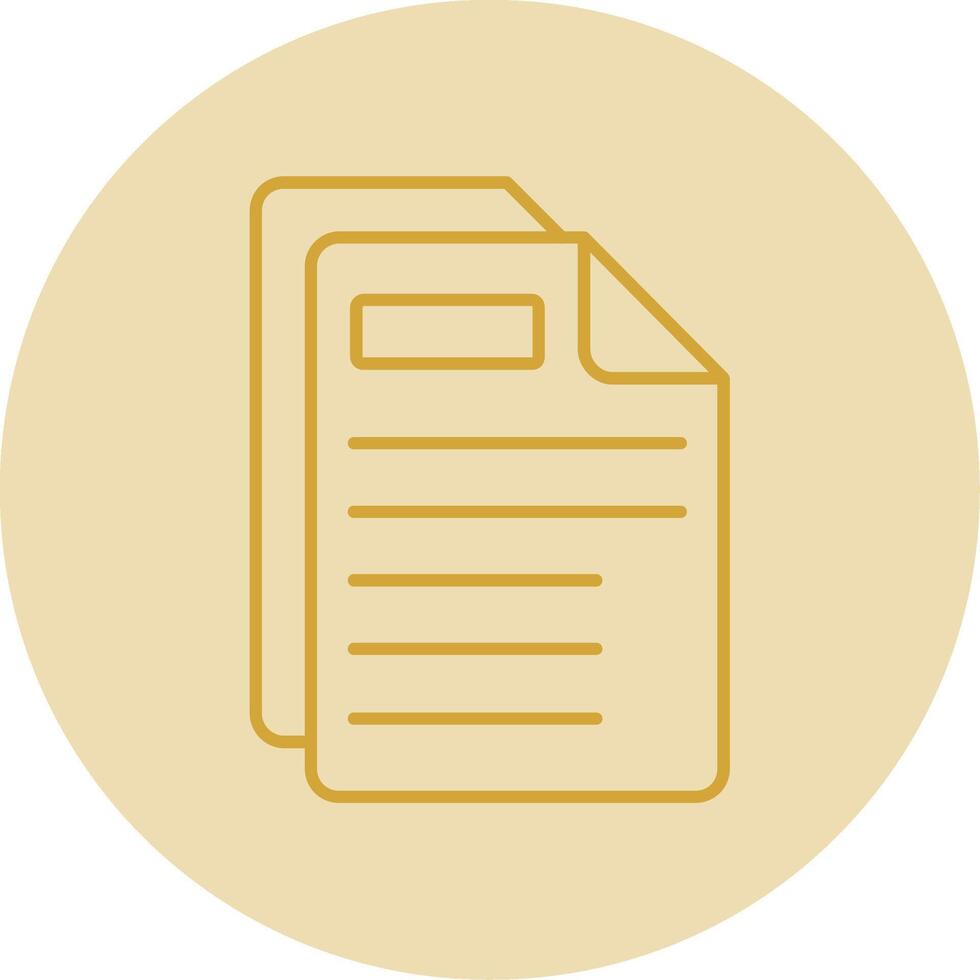 Paper Line Yellow Circle Icon vector