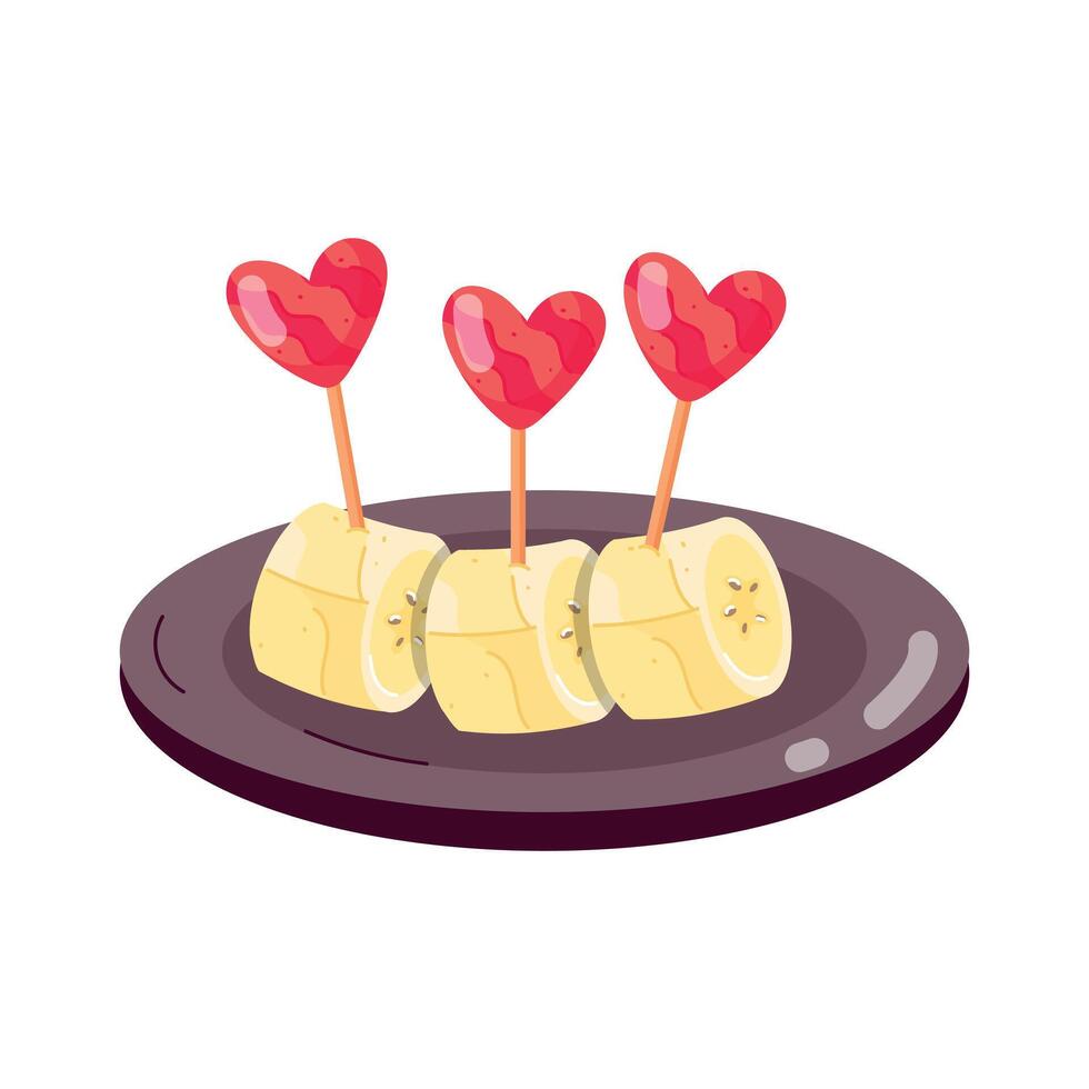 Set of Banana Flat Stickers vector