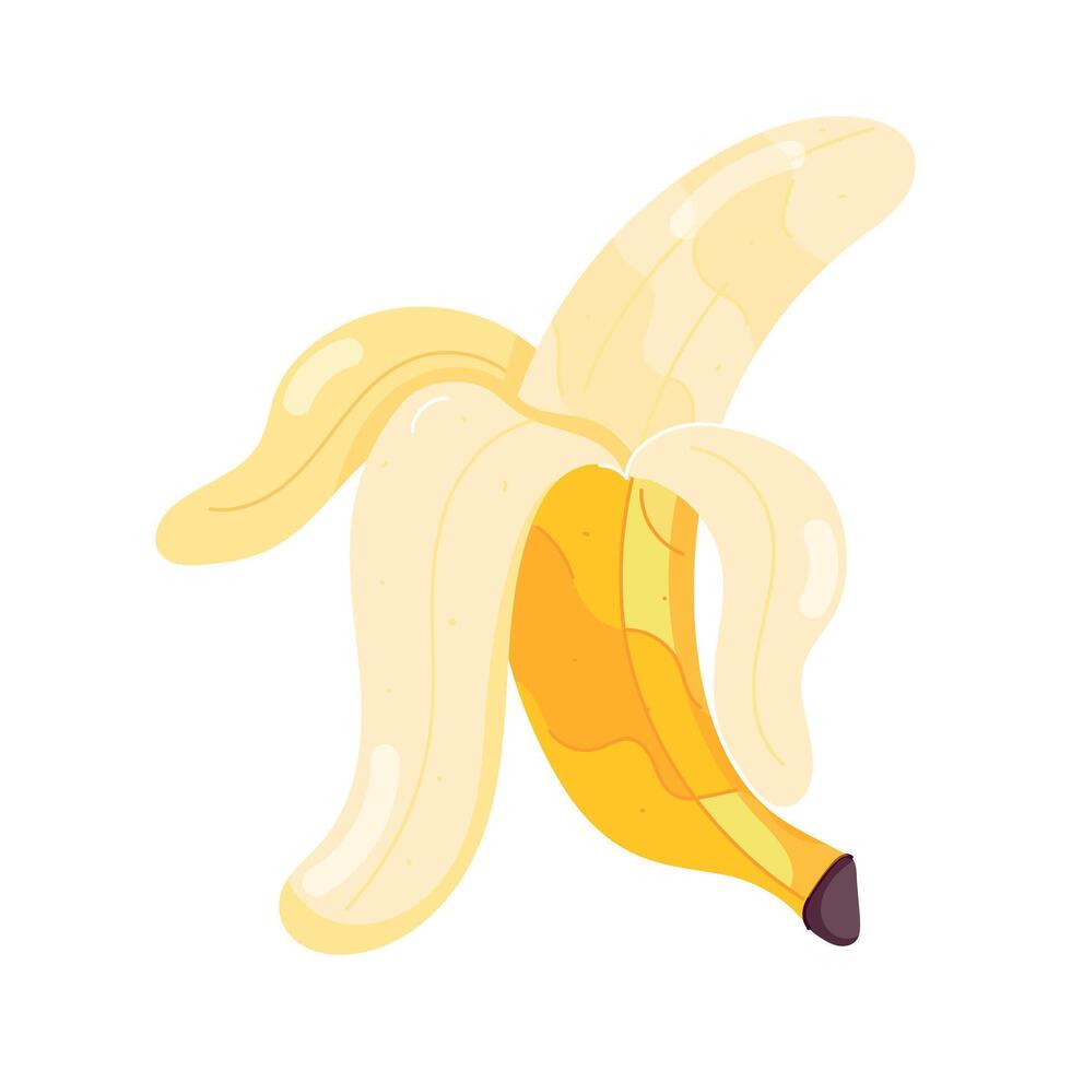 Set of Banana Flat Stickers vector
