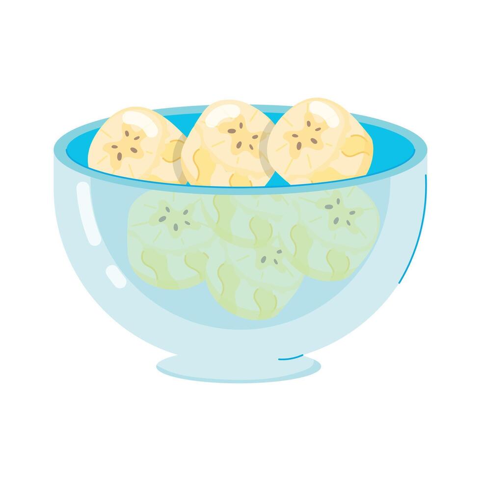 Bundle of Banana Delicacies Flat Stickers vector