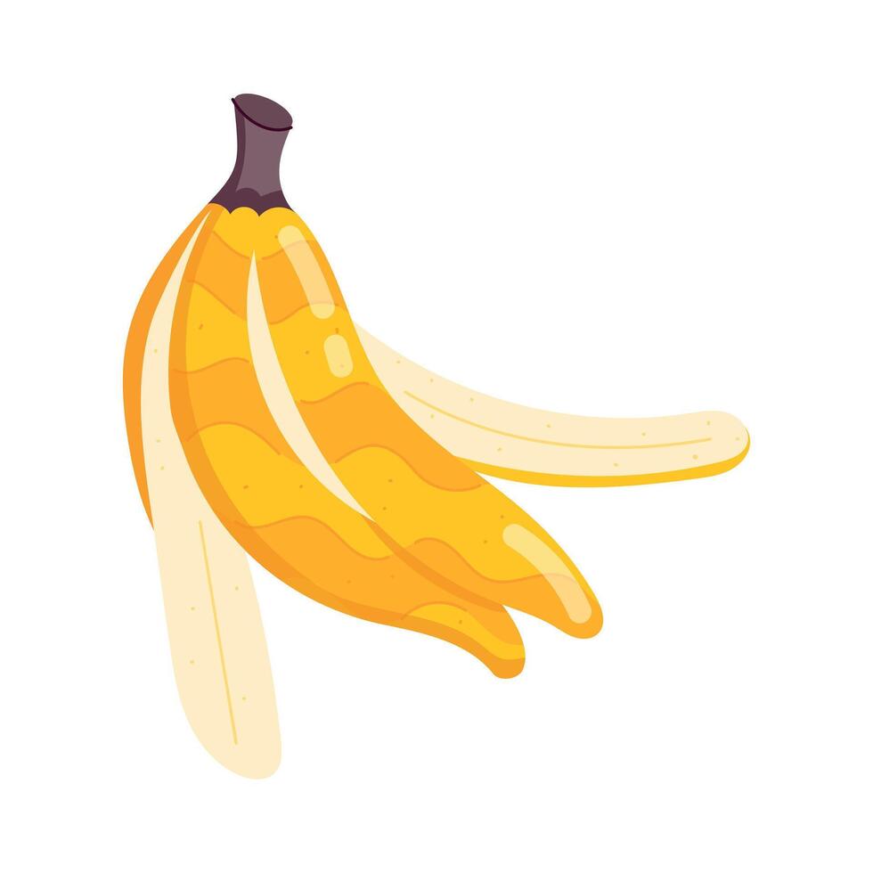Collection of Banana Fruit Flat Stickers vector