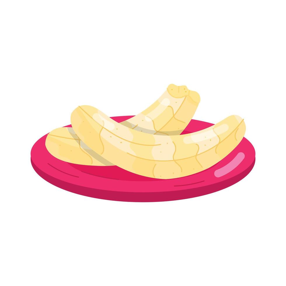 Set of Banana Flat Stickers vector