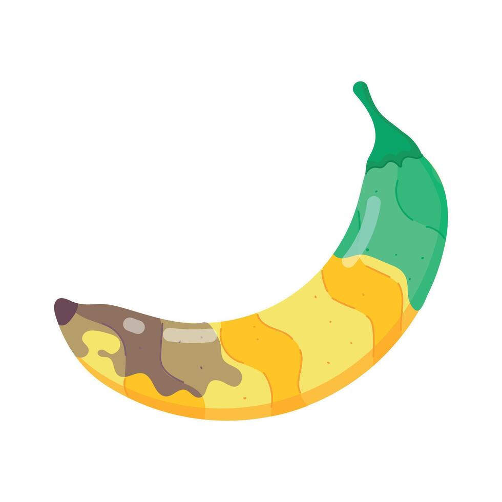 paquete de dieciséis de moda plátano postres plano pegatinas vector