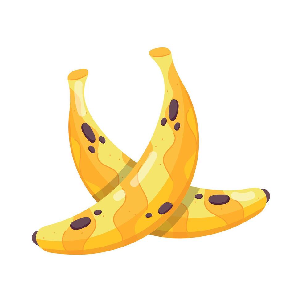 Set of Banana Flat Stickers vector