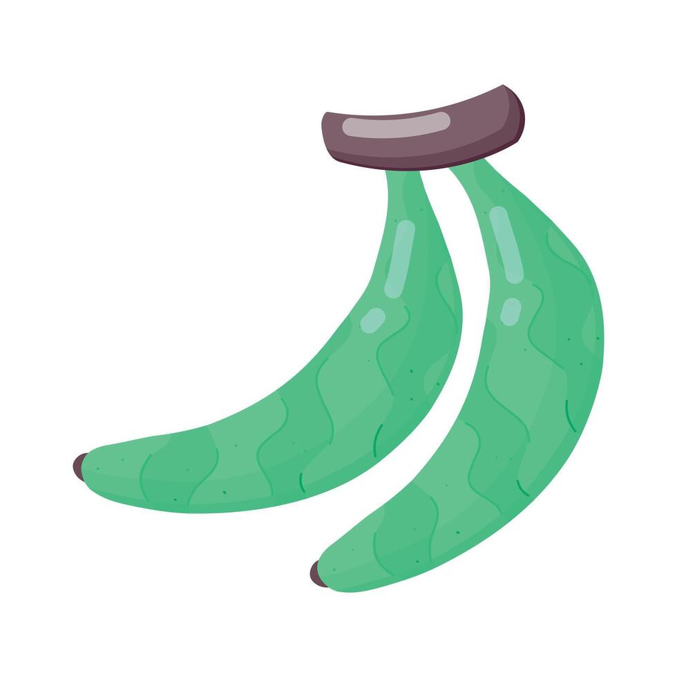 Collection of Banana Fruit Flat Stickers vector