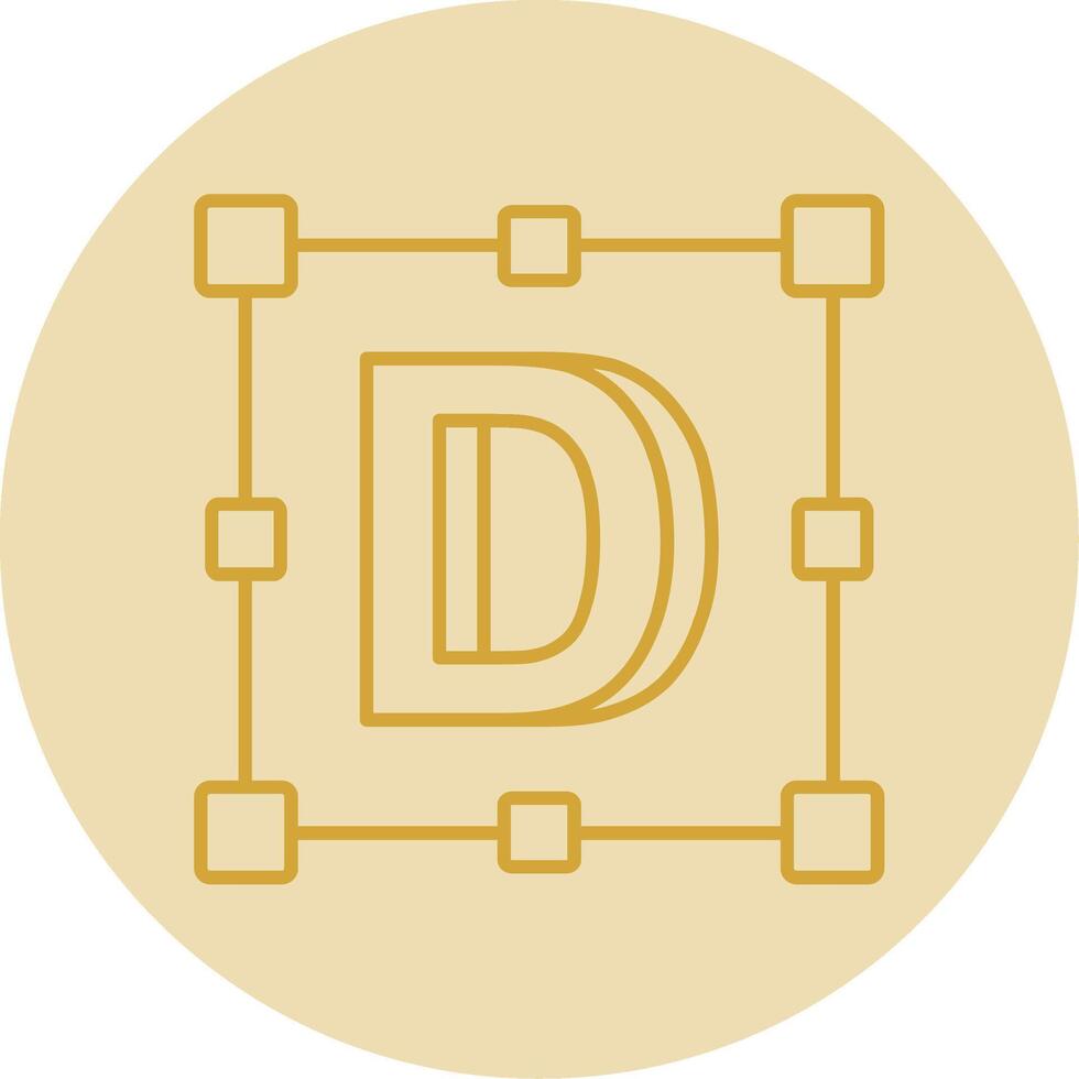 Logo Line Yellow Circle Icon vector