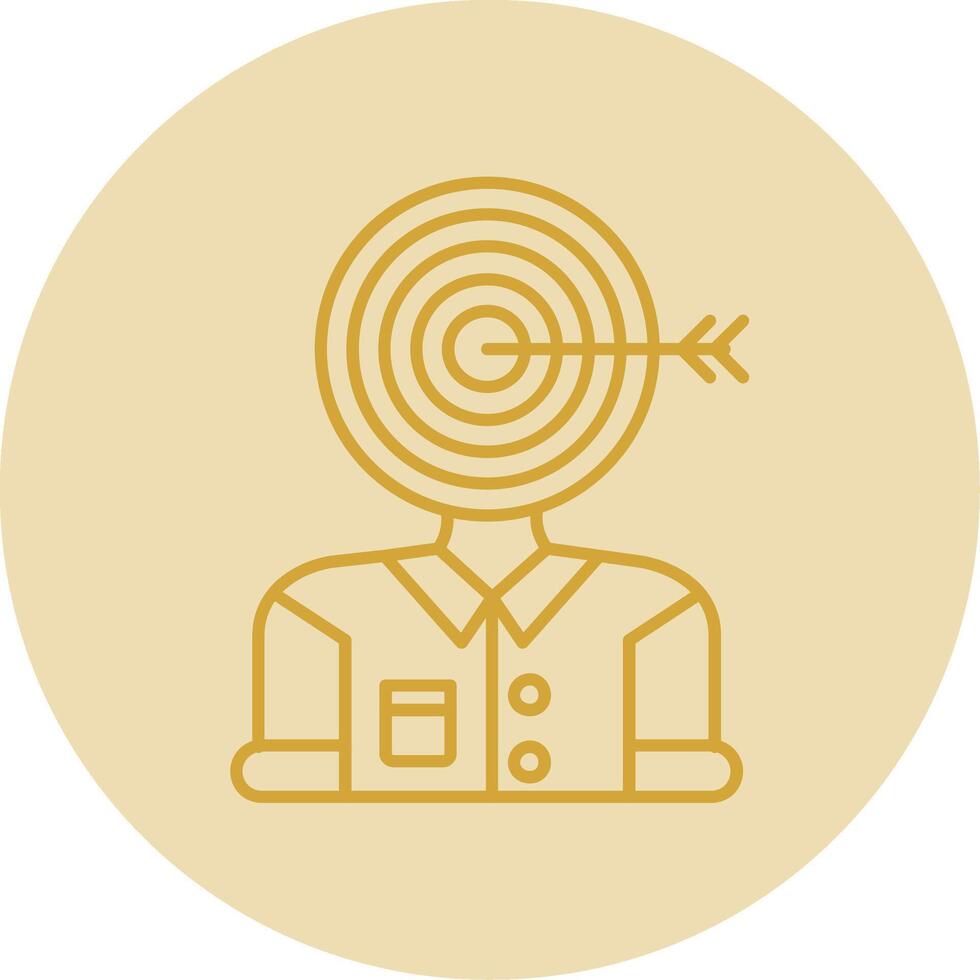 Audience Line Yellow Circle Icon vector