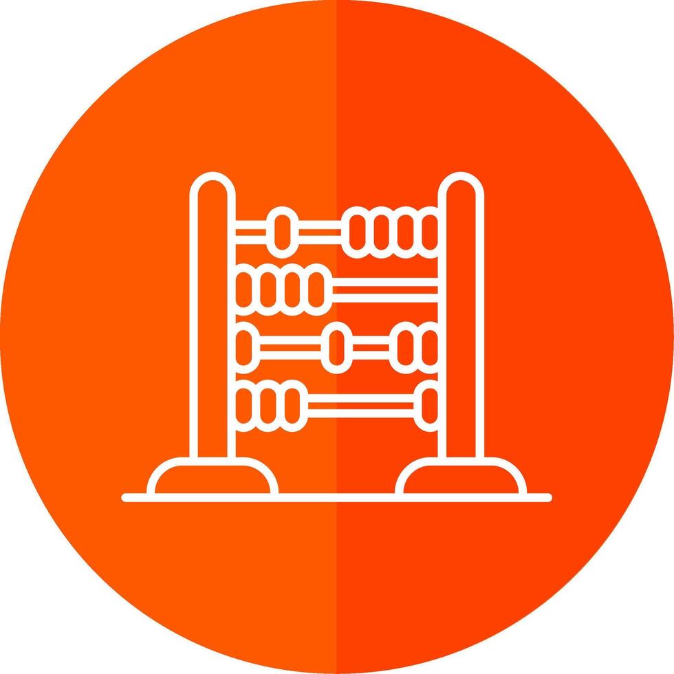 Abacus Line Red Circle Icon vector