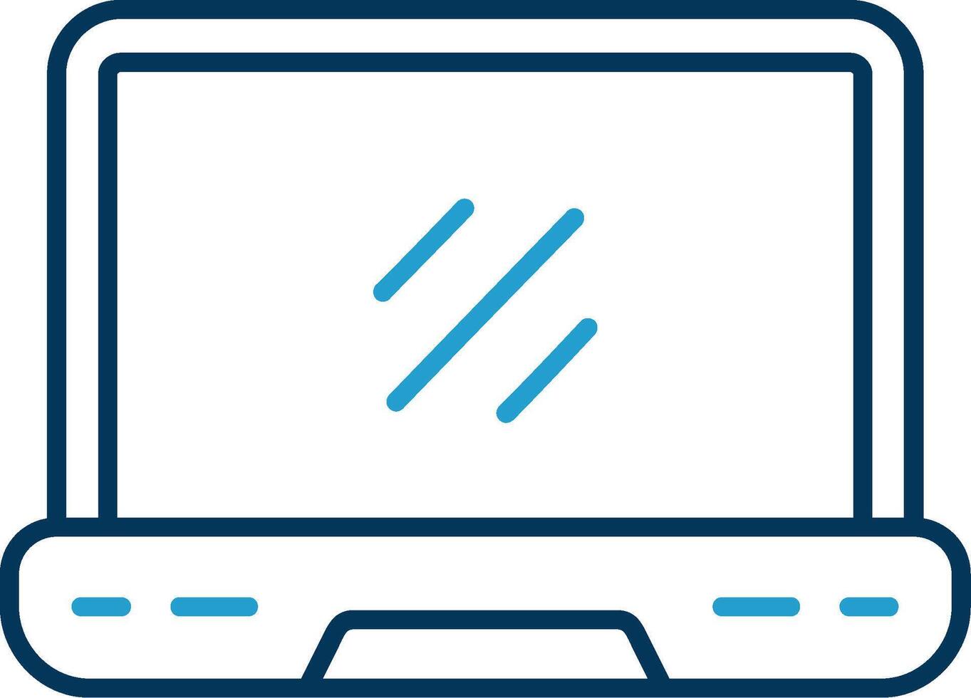 Laptop Line Blue Two Color Icon vector