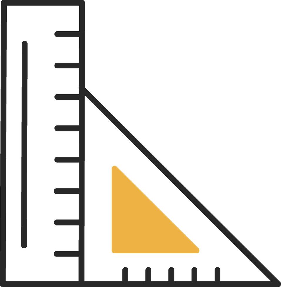 Ruler Skined Filled Icon vector
