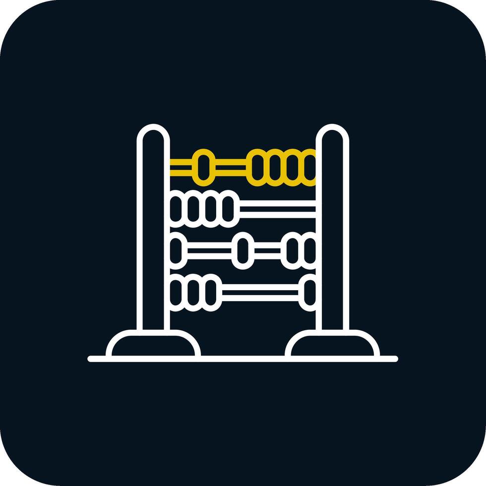 Abacus Line Yellow White Icon vector