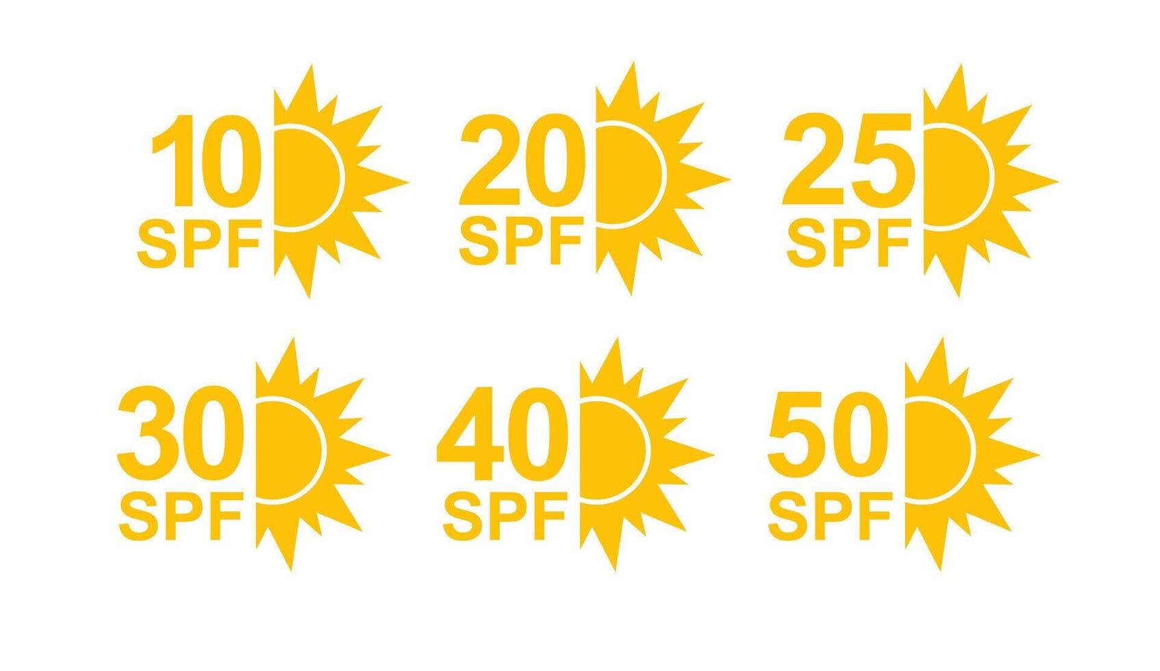SPF 50 icon. Sun protection vector