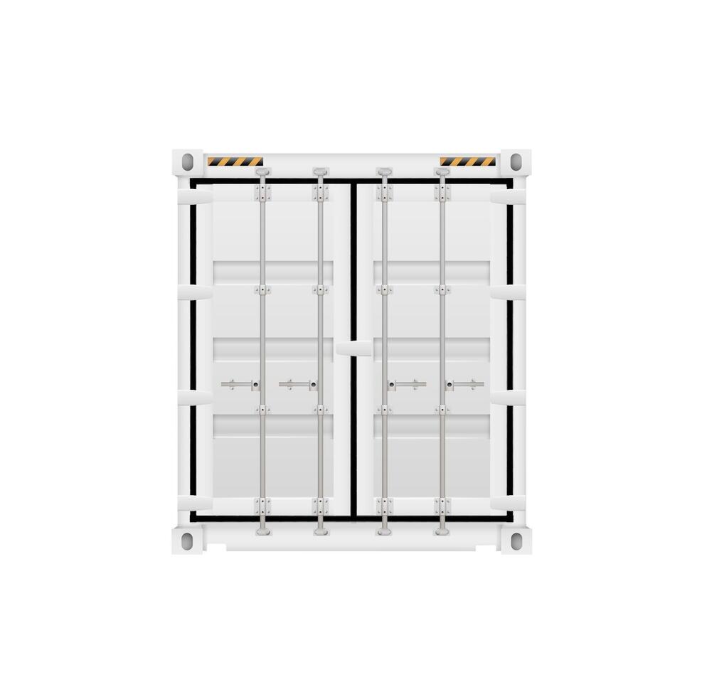 Shipping cargo containers with open vector