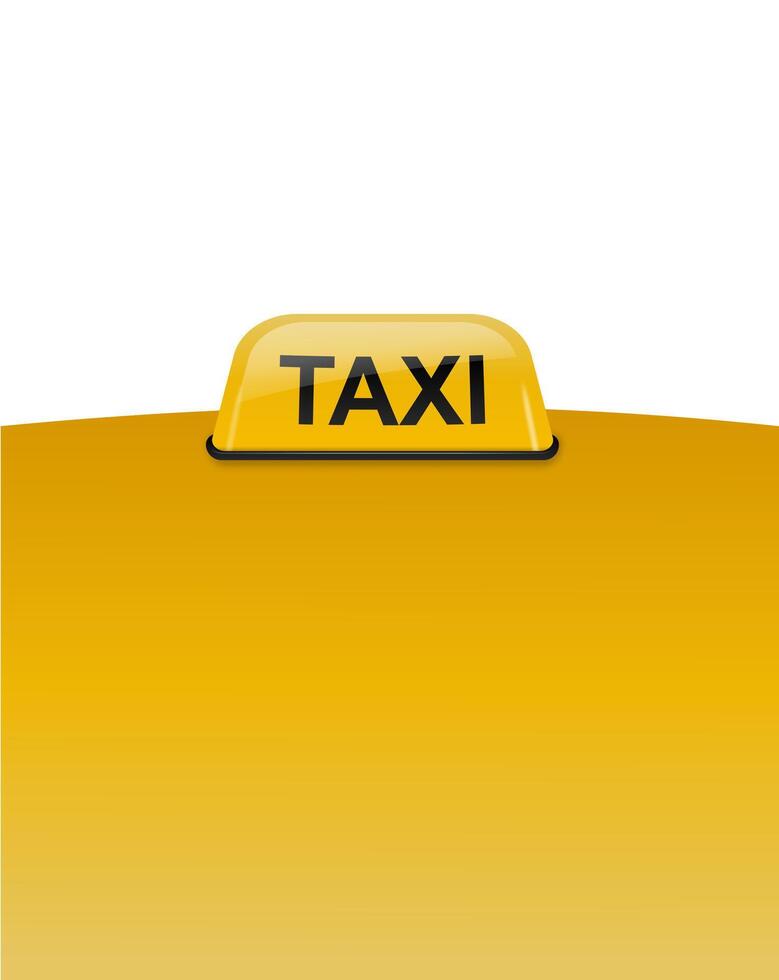 Taxi coche techo firmar amarillo vector