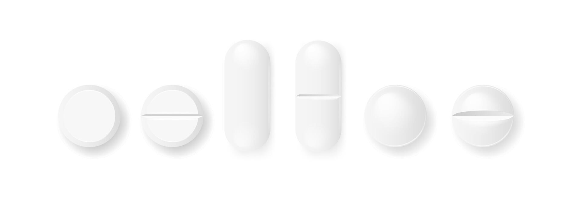 pastillas y cápsulas medicamentos tabletas vector