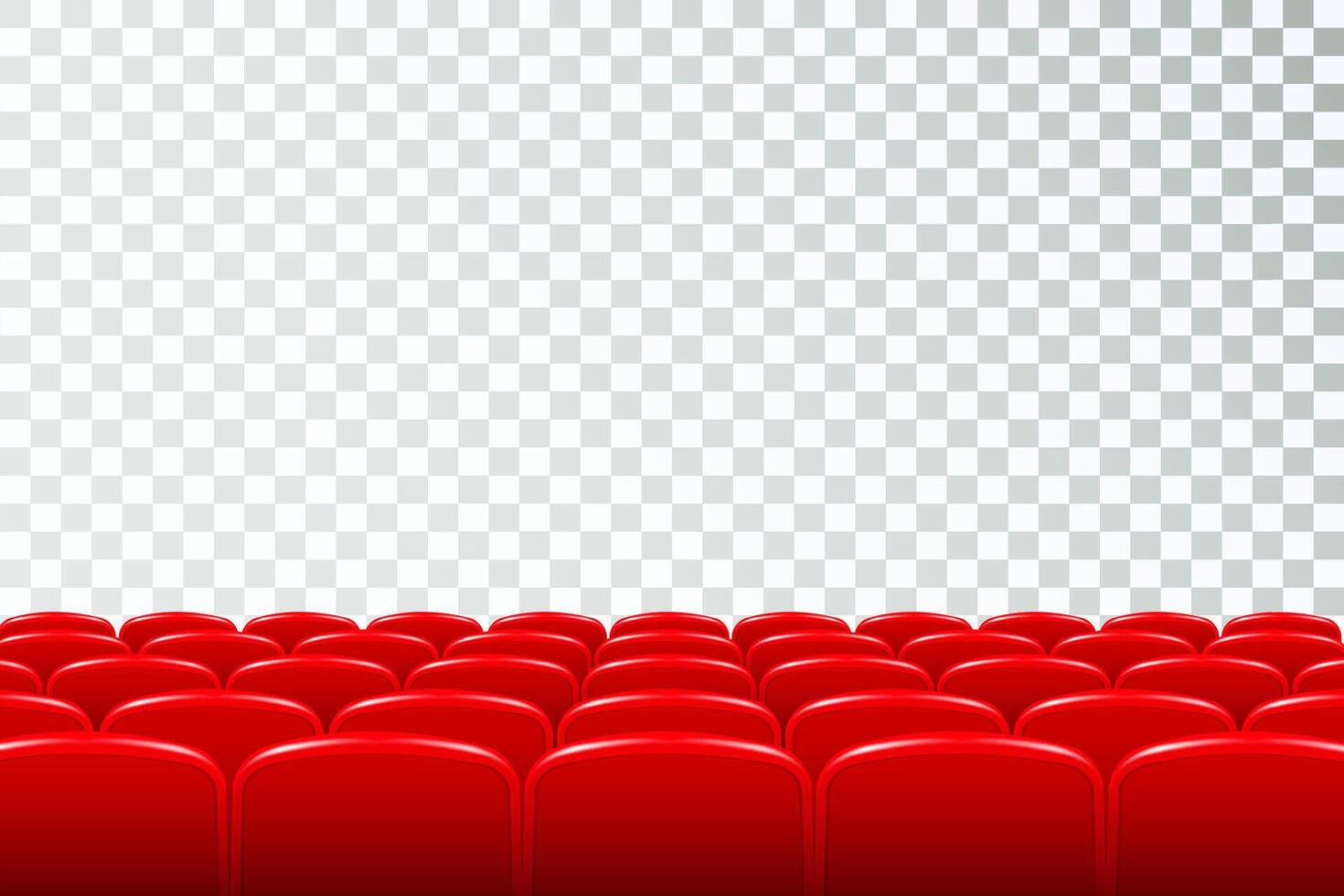 Rows of red cinema or vector