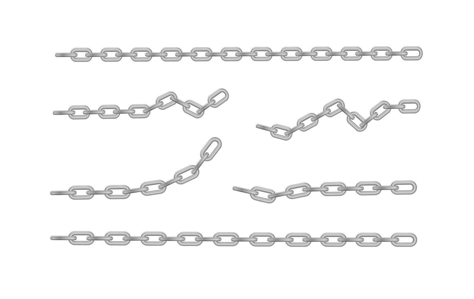 Free metal chain with whole vector