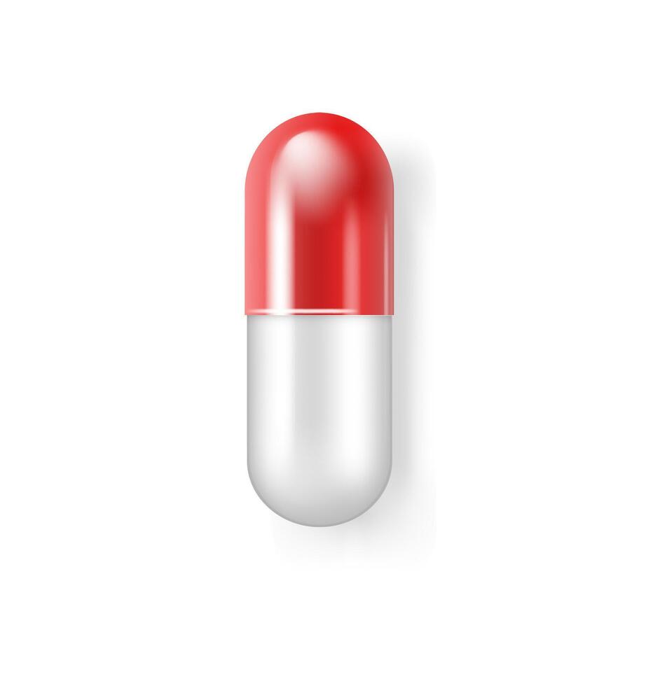 Capsule pill tablet Medical realistic vector