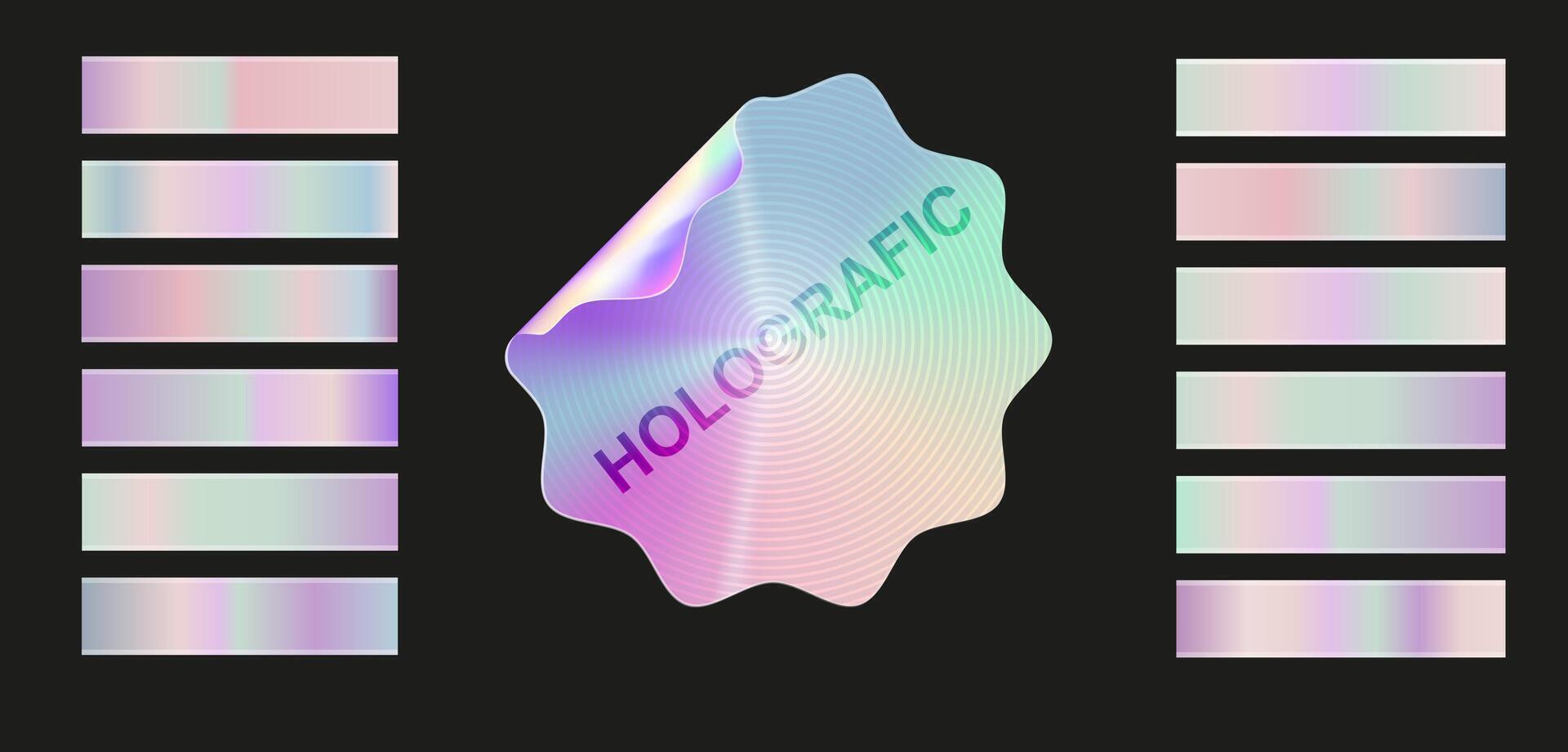 holográfico, plata frustrar textura antecedentes vector