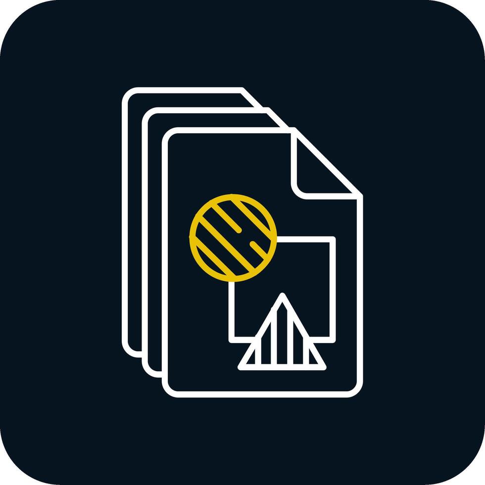 File Line Yellow White Icon vector